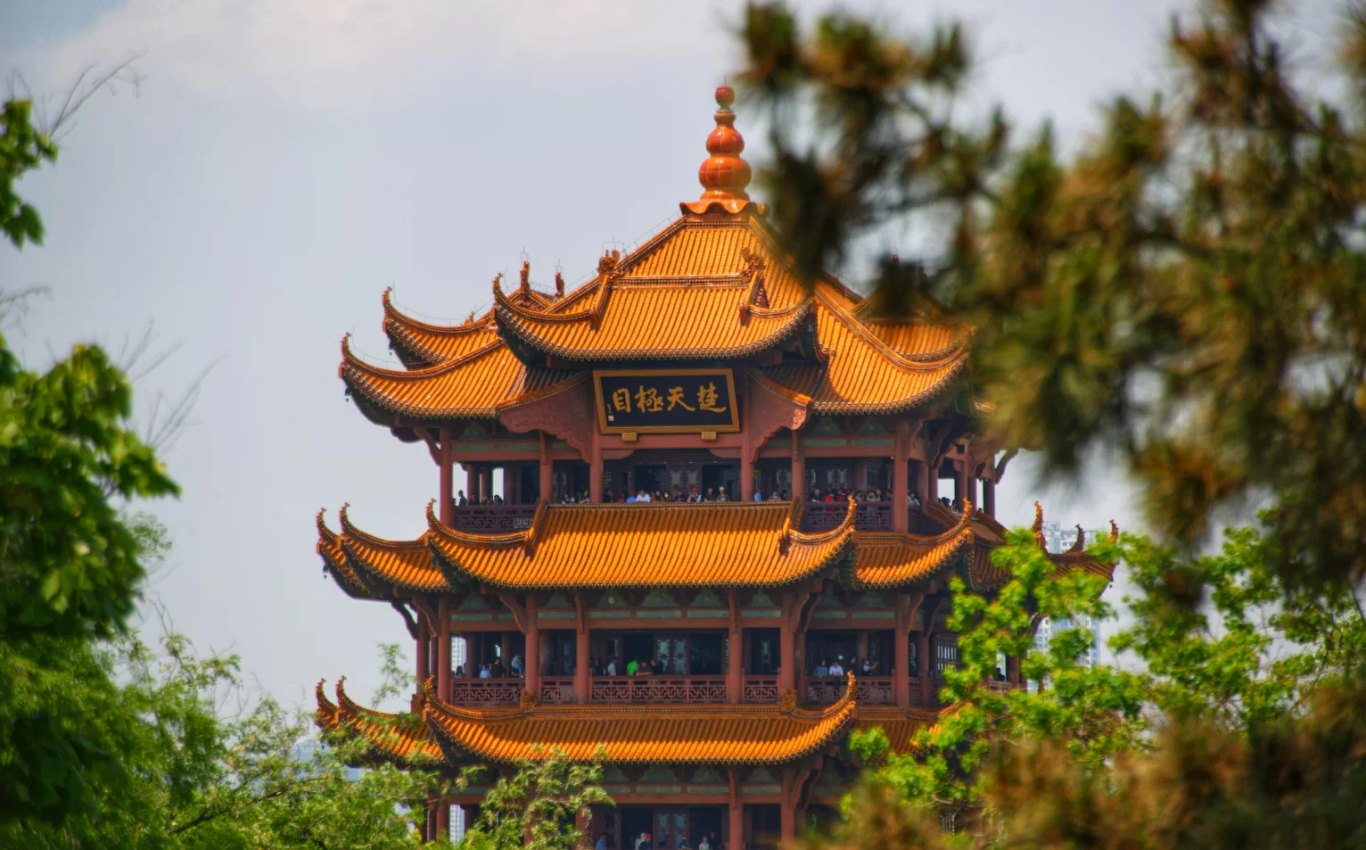 Current time in Wuhan, China – city skyline
